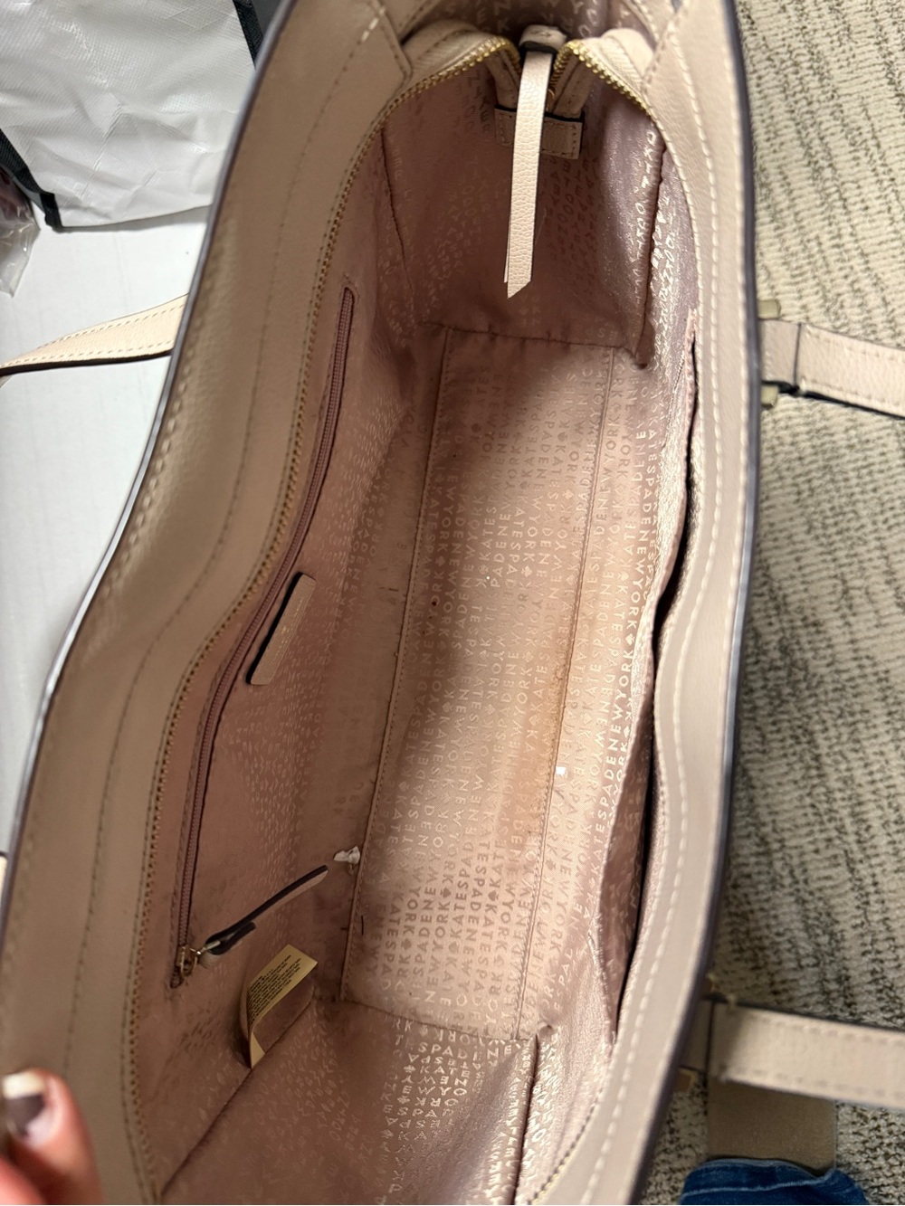kate spade Pale Pink Leather Tote with Detachable Strap - Picture 3 of 6
